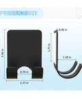 Shower Wall Razor Holder With Metal Adhesive Mounts 304 Stainless Steel Razor Hooks For His And Hers Waterproof, product dimensions.