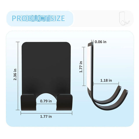 Shower Wall Razor Holder With Metal Adhesive Mounts 304 Stainless Steel Razor Hooks For His And Hers Waterproof, product dimensions.