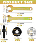 Set Of 2 Electric Drill Angle Grinder Connecting Rod Adapters With Spanner And Flange Nut 10mm Drill Arbor Mandrel for size comparison