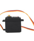 Beast Mode Heavy Duty Full Metal Gear RC Servo Motor With Digital Precision Control showing side view and wires for connection.