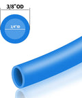 Blue PU Air Hose Three Eighths Inch Outer Diameter, One Quarter Inch Inner Diameter, 32.8 Feet Long for air lines or fluid transfer
