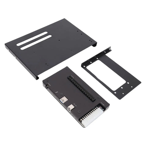 Level Up Your Rig With This Badass External Egpu Dock Featuring Pcie 16X Slot Thunderbolt 4 Support USB 4 Interface ATX 24 Pin Power And Plug And Play Laptop Expansion, three detachable black metal chassis parts.