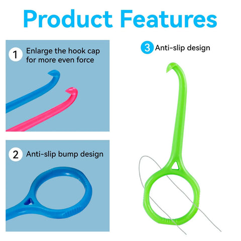 Clear Aligner Remover Tool Set For Easy Gentle Removal Of Aligners And Retainers Includes Chewies For Quick Comfort No Sweat Pain Free Removals For Invisible Braces Everyday Care, green plastic, anti-slip hook