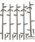 Extra Long Tree Climbing Stick Ladder For Deer Hunting Up To 25 Feet Durable Climbing Gear For Tree Stands Easy Stable Climb And Quick Deployment Every Time, showing five sections with hooks and straps