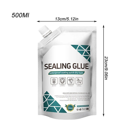 Premium Concrete Crack Filler Seals Deep Gaps With A Slick Waterproof Self Leveling Formula in a 500ml pouch.