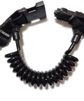 Coiled Lanyard For Securing Dive Gear To BCD With Quick Release Buckle Split Ring And Snap For Accessory Tether During Dives