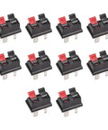 10-pack 2 Way Spring Speaker Terminal Clip Push Release Connector 2 Positions with Rock Solid Spring Load Red Black