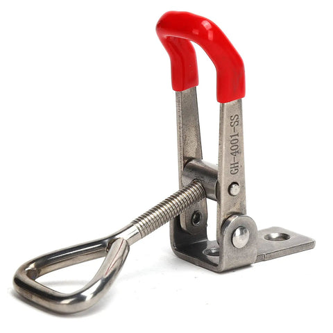 Heavy Duty Stainless Steel Toggle Latch Catch Perfect For Woodworking Clamping Projects Offering Effortless One Hand Quick Locking And Precise Positioning With Simple Push Pull Mechanism To Secure Workpieces Like A Boss On Any Shop Floor Job.