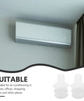 Whisper Quiet Air Conditioner Deflector Bushing Sweep Clips White Plastic Stabilizer Brackets For Secure Cooling And Cabinet Door Fronts Replacement, white AC unit in room