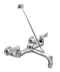 Heavy-Duty Commercial Wall Mount Two-Handle Sink Faucet With Vacuum Breaker Solid Cast Brass Construction M-DURA Series
