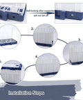 Installation steps for Breathable Lockable Travel Cage Carrier For Birds Pigeons Parrots And Parakeets with secure locks