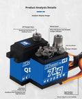 Heavy Duty 7Kg Metal Digital Servo Motor Featuring Bulletproof Gearing And Smooth Coreless Action Designed For Radio Control Cars Buggies Robots And Fixed Wing Aircraft, showing gears and components.