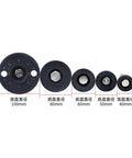 Adjustable Furniture Leveling Feet With Swivel Base And M12 Thread Carbon Steel Nylon Build for various sizes from 40mm to 100mm.