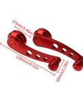 Upgrade Your Ride With These Heavy Duty Billet Aluminum Window Handle Cranks Silvery Fit For Most Cars Replaces Old Winder Kits Durable Anodized Finish Auto Interior Parts red billet aluminum window cranks, 110mm and 37mm size