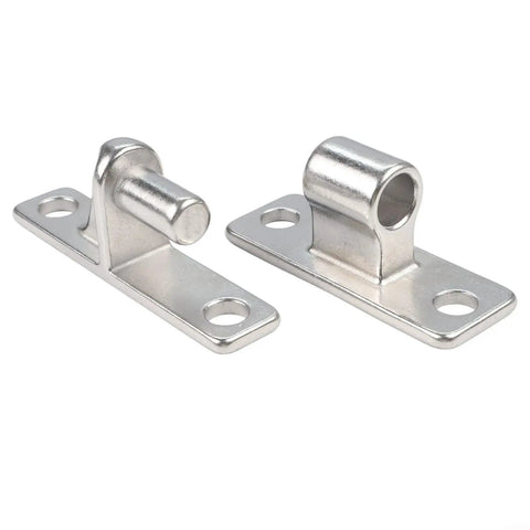 Dang Tough 304 Stainless Steel Heavy Duty Gate Hinges For Rust Proof Barn Door And Fence Brackets Built To Last With Easy No Sweat Outdoor Installation Projects, showing two stainless steel brackets.