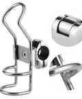 Stainless steel boat fishing rod rack with 32mm rail mount and 360° adjustable pole bracket with locking mechanism