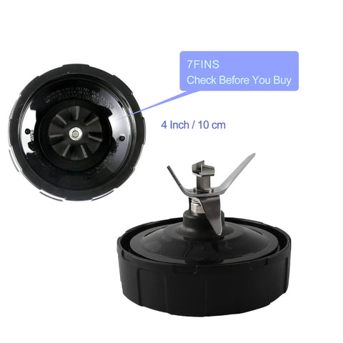 Single Pack 7 Fin Blender Extractor Blade Assembly Replacement For Auto iQ Blenders Fits 4 Inch Cup Models Like BL480 BL482 BL642 BL682 NN102 Durable Stainless Steel Construction No Fuss To Install And Clean