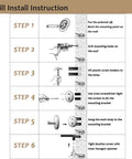 Installation instructions for Matte Black Stainless Steel Finish 4 Piece Bathroom Accessory Set on wall