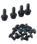 Heavy Duty Mechanical Disc Brake Set for Mountain Bikes Features Front and Rear Aluminum Calipers with 160 Millimeter Rotors Delivering Badass Stopping Power on Any Trail black screws with blue thread lock for bike maintenance