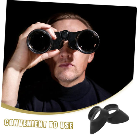 Man using binoculars with Two Pack Eyepiece Covers Soft Rubber Lens Protectors For Microscope Telescopes Binoculars Scope And Eye Cups Dope For Outdoor Bird Watching And Proven Optical Gear Protection.