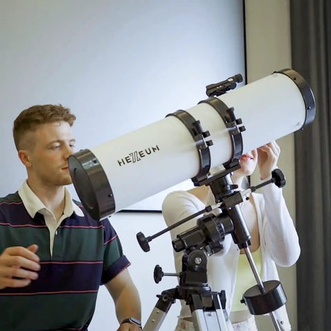130EQ Reflector Telescope With 650mm Focal Length And 130mm Aperture Easy Manual Equatorial Mount Awesome For Adult Stargazers setup