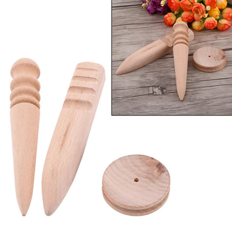 Multi Size Wood Leather Edge Burnisher And Slicker Set, Solid Unfinished Polish Sticks for zero varnish transfer on wood.
