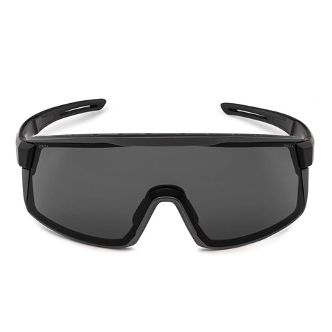 Front view of Premium Safety Glasses With Ansi Z87 Plus Impact Rating Featuring Anti Fog Vented Polycarbonate Lenses and a Lightweight Non Slip Grey Frame.