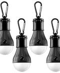 Palm Sized Portable LED Tent Light With Hanging Hook Emergency Lantern For Camping Hiking Backpacking Fishing And Power Outages Multicolor Glow 4 Pack Runs On 3 AAA Batteries Not Included