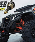 Rhino 2 Point 0 Rear Axle For Can Am Maverick X3 off-road vehicle with 4340 chromoly steel Smart Lok feature for heavy-duty use