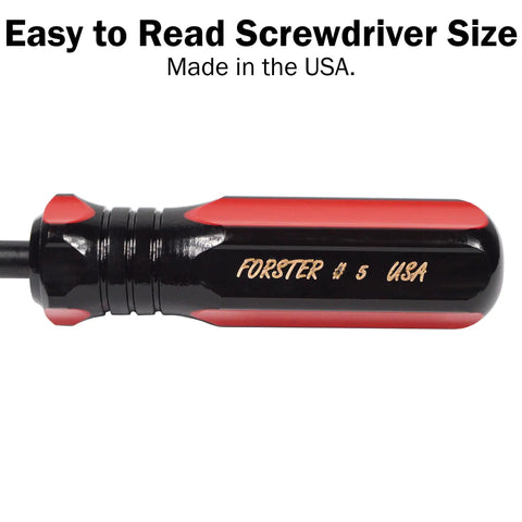 Top Shelf Eight Piece Gunsmith Screwdriver Set With Hollow Ground Tips And Crisp Square Faces Crafted As Solid One Piece Steel, #5 size.