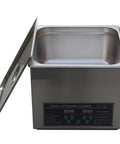 Heavy Duty 19L Ultrasonic Cleaner With Digital Heater And Timer Dual Frequency Bath For Hardware Parts Jewelry Tools Deep Cleaning Stainless Steel Tank, open lid view