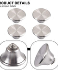 Heavy Duty Stainless Steel Pot Lid Handles Replacement Pack 4pc Rust Proof Knobs, 5.2cm, top and side views