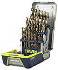 Pro Grade 29-Piece M35 Cobalt Drill Bit Set with 1/16 to 1/2 Inch Increments, 135 Degree Split Point, 5% Cobalt Alloy in holder