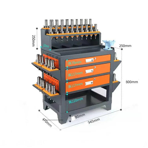 Heavy Duty Workbench And Rolling Tool Cart With Double Locking Drawers Tough Industrial Shop Beast For Garage Builds And Pain Free Gear Organization Solutions with various tools and measurements.