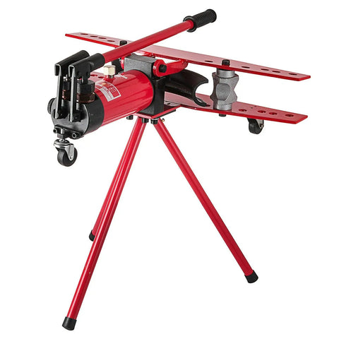 Top Shelf Manual Hydraulic Pipe Bender And Rebar Cutting Tool Heavy Duty Tube Bender Machine on tripod base for steel tubes.