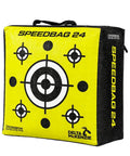 Beast 24 Inch Dual Sided Archery Target for 475 FPS Bows, yellow with black target circles, for compound bows and crossbows