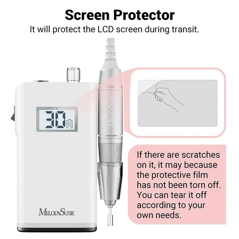 Entry Level Clip On Rechargeable Nail Drill SC320H 30000 RPM E File With LCD Display For Manicure Shaping And Gel Removal Perfect For Training Nail Art Practice And Home Use