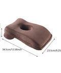 Desk Napping Neck Pillow With Removable Cover For Office Comfort Multi Use Sleep Support Brown with dimensions