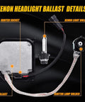 Xenon HID Headlight Ballast Control Module With Igniter D4S kit details for Lexus and Toyota Cars, showing ballast and bulb components.
