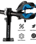 Heavy Duty Bike Repair Stand With Bench Mount For Road And Mountain Bikes Easy Clamp And Quick Release Garage Ready Workbench