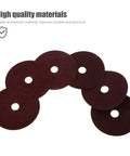 50Pcs Metal Grinding Disc Set Four Inch Red Alumina Abrasive Sheets on display showing high quality materials