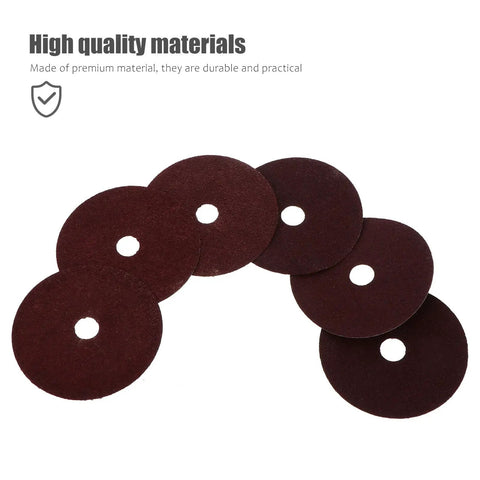 50Pcs Metal Grinding Disc Set Four Inch Red Alumina Abrasive Sheets on display showing high quality materials