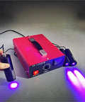 Built Tough Multi Lamp UV Curing Light At Two Thousand Watts with handheld unit, designed for PCB screen fixes and resin bonding.