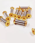 Gold finish M4 screws from 10 Pieces Knife Handle Hardware Kit M4 Screws Nuts Bolts Rivets With Flat Hex Head Gold Finish For Knife Repair Custom Grips And Gear Building Dope Quality