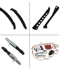 Timing Chain Kit With Oil And Water Pump Plus Phasers For 5.4L Vvt Engine Lincoln Mark Navigator Triton, black plastic guides and metal parts
