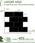 Diagram showing coverage of Subway Tile Peel And Stick Backsplash Star White Marble PVC Self-Adhesive Tiles, 12.6 x 10.6 inches