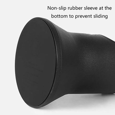 Bottom view of Rock Solid Espresso Knock Box With Top Shelf Removable Bar showcasing non-slip rubber sleeve for stability.