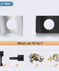 Door Reinforcement Plate Kit 4 Pcs Stainless Steel SS304 Backplate For Knob And Deadbolt Repair with adhesive tape