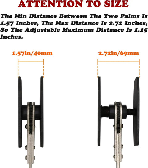 Diagram showing distance measurements for 4 In 1 Universal Disc Brake Caliper Tool With 360 Degree Ratcheting System And 2 Hooks
