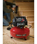 Oil Free 6 Gallon Pancake Air Compressor With 150 Psi Max, Portable And Easy To Move, 2.6 CFM At 90 Psi, Made In USA in workshop